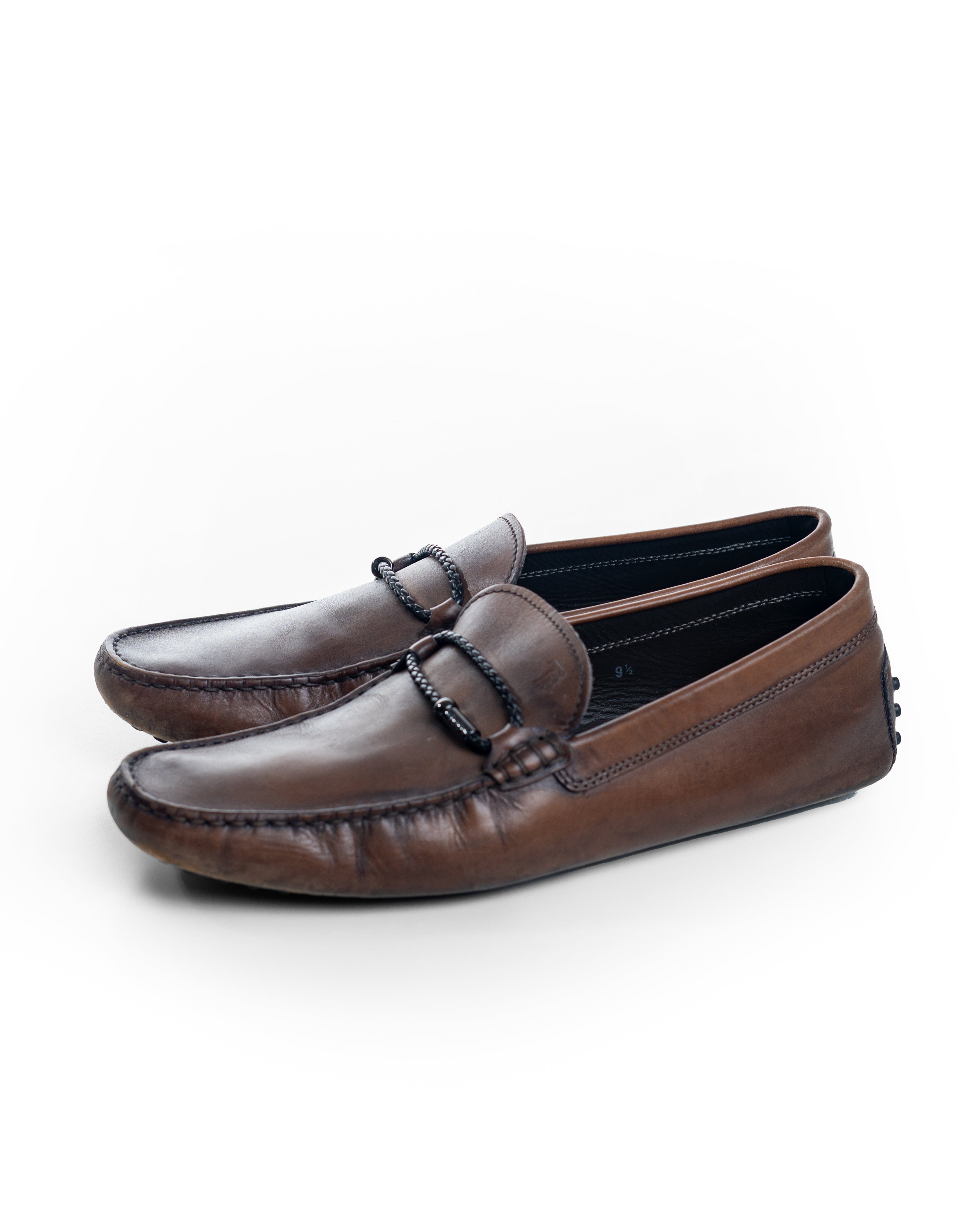 Tods Brown Leather Slip On Driving Loafers (UK 9.5)