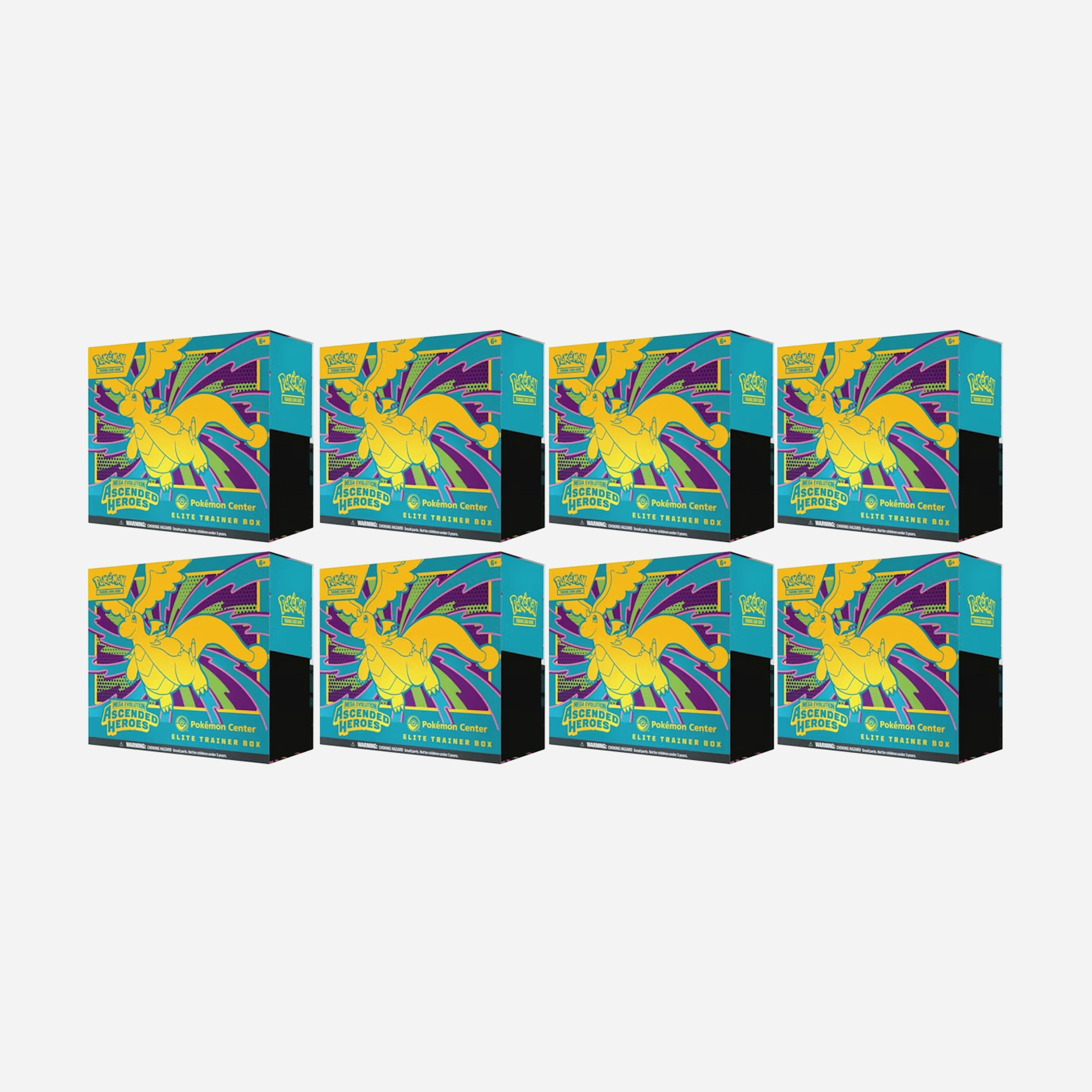 2026 Pokemon Mega Evolution Ascended Heroes Pokemon Center Elite Trainer Box 8x Lot