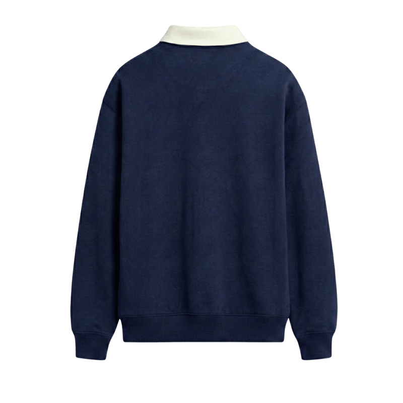 Off Supply Classic Polo Sweatshirt Navy Blue