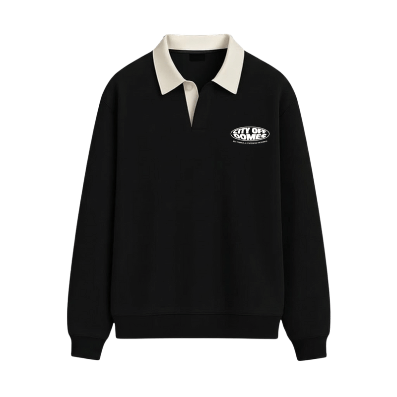 City Off Domes Code Black Polo Sweatshirt