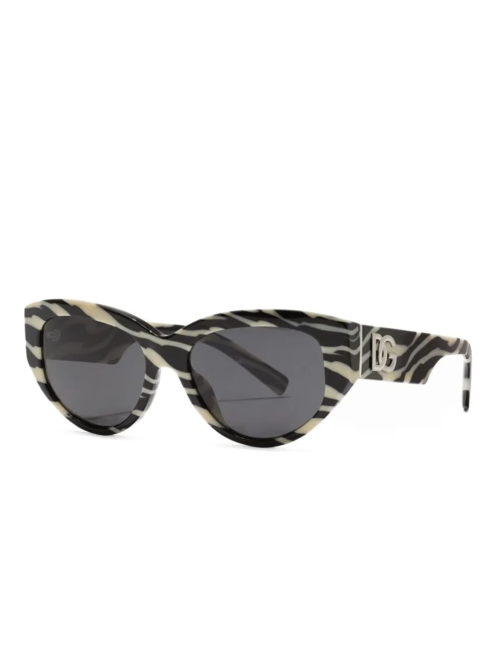 DG geometric-frame zebra-print sunglasses