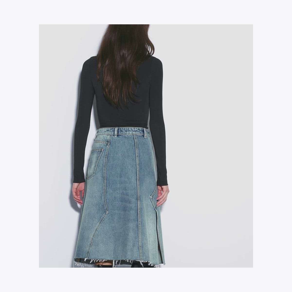 Deconstructed Denim Skirt