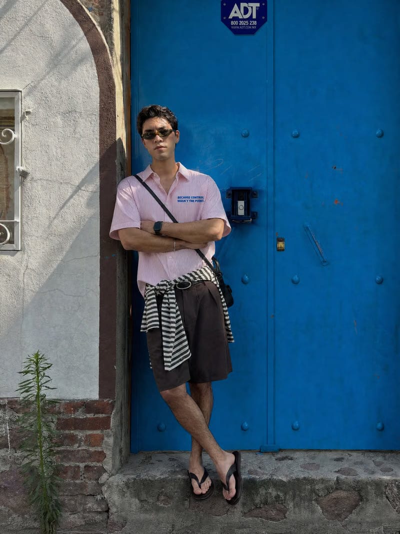 Forfksake Absolut 00 Boxy Fit Pink Striped Shirt