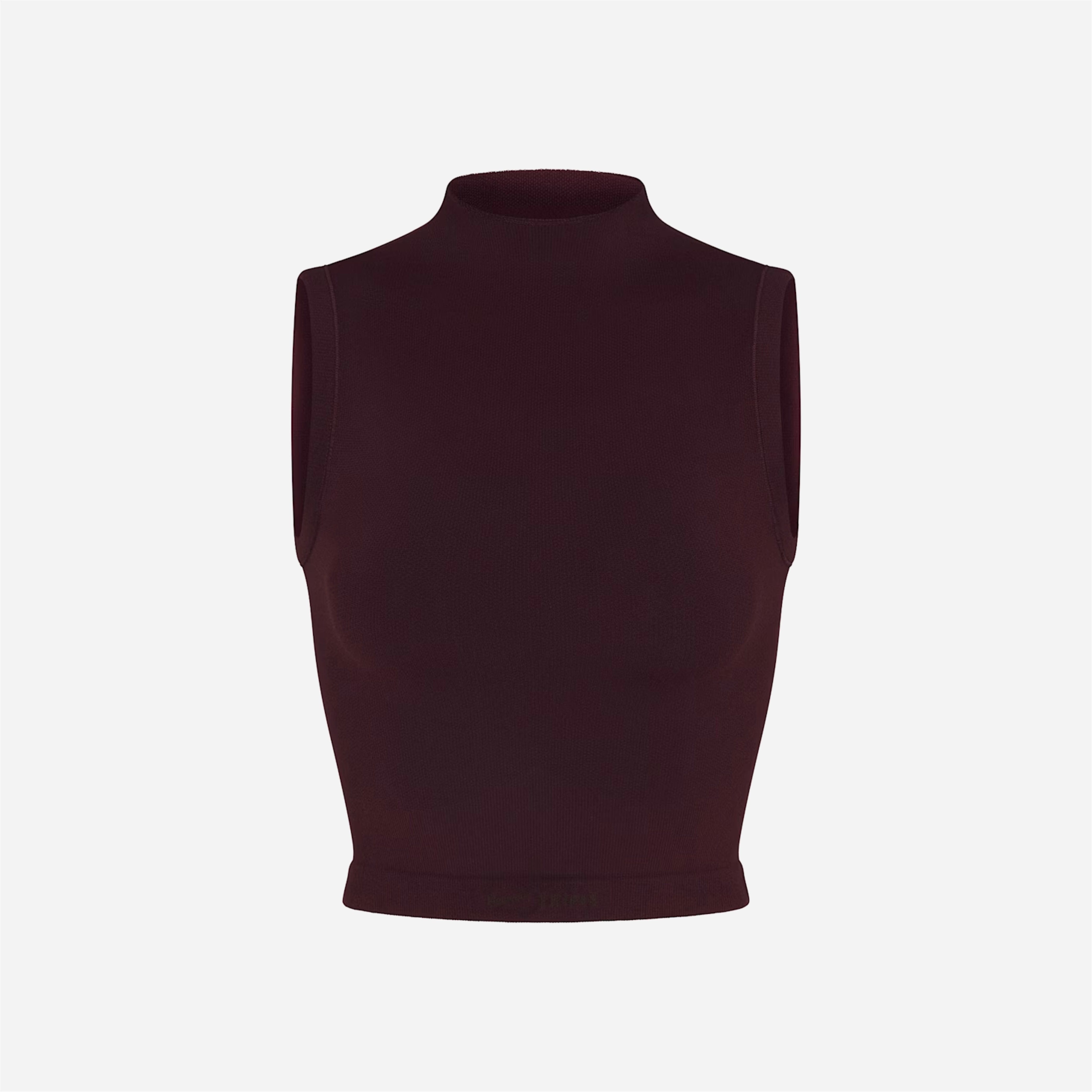 Nike X Skims Vintage Seamless Mock-Neck Long-Line Bra Currant