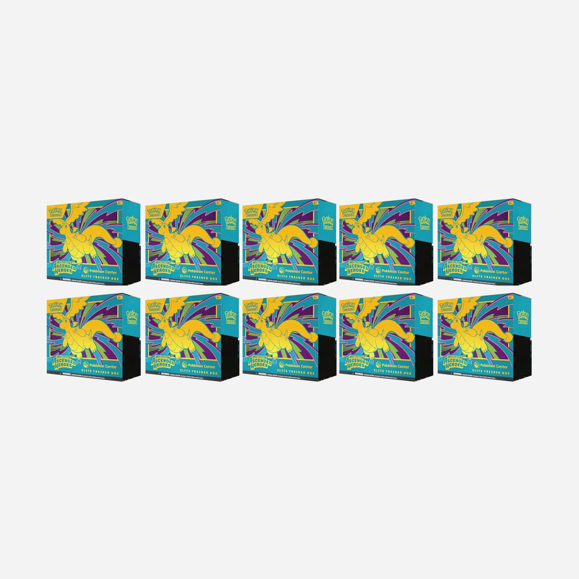 2026 Pokemon Mega Evolution Ascended Heroes Pokemon Center Elite Trainer Box 10x Lot