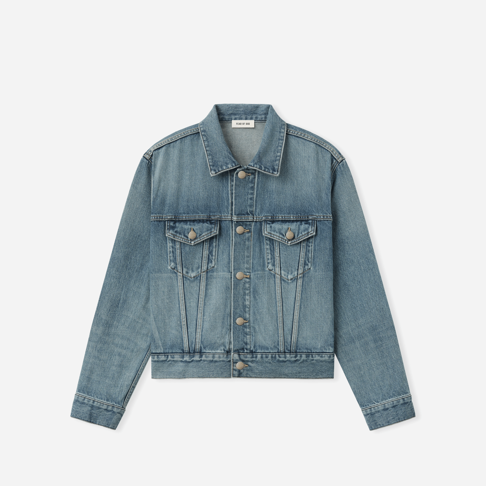 Fear Of God Classic Trucker Jacket Medium Indigo