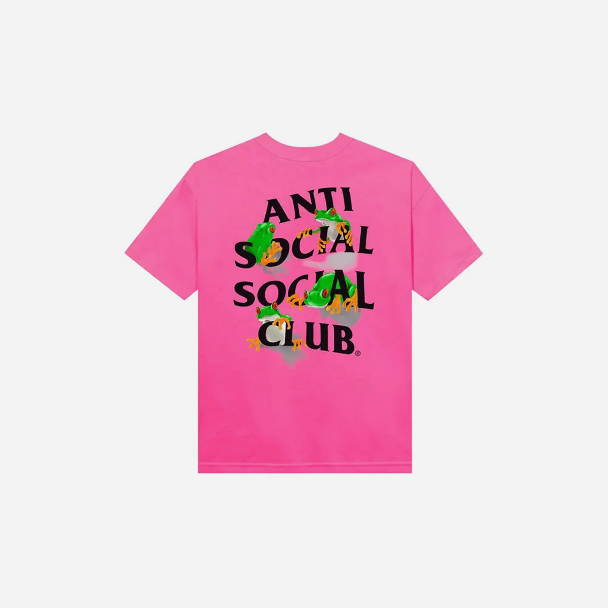 Anti Social Social Club Red Eye Neon Pink Tee
