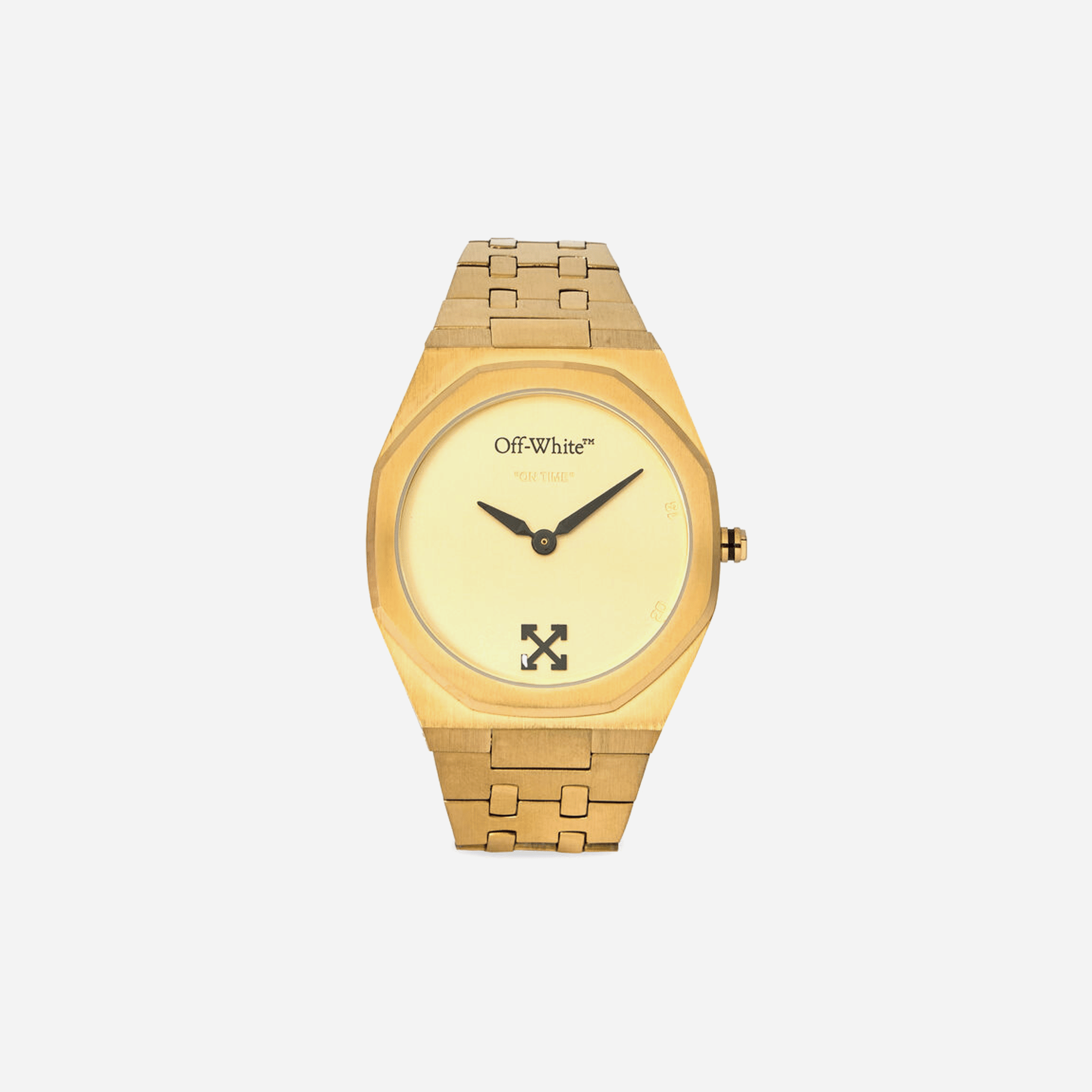 Off-White On Time Watch Gold