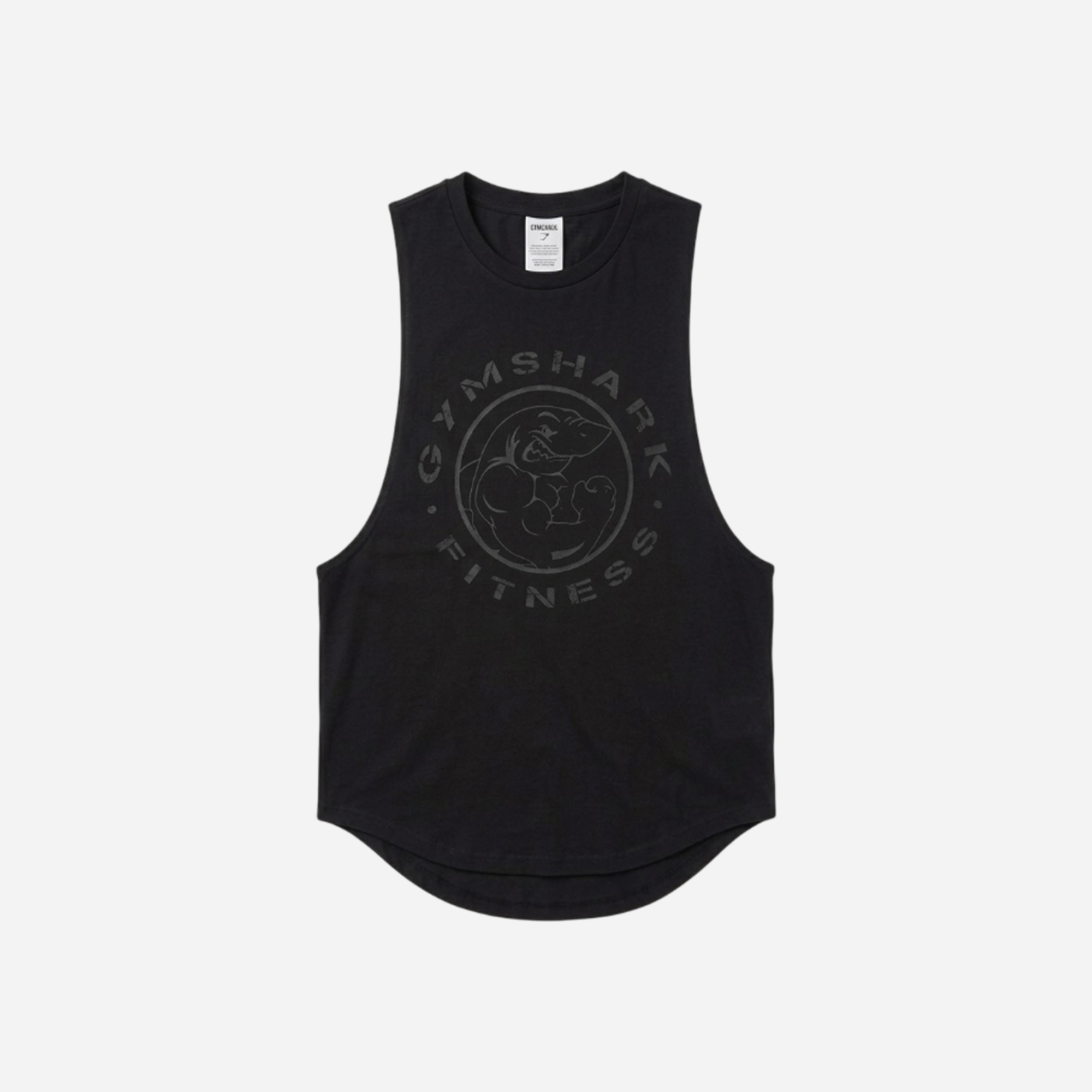 Gymshark Legacy Drop Arm Tank Black Slim Fit