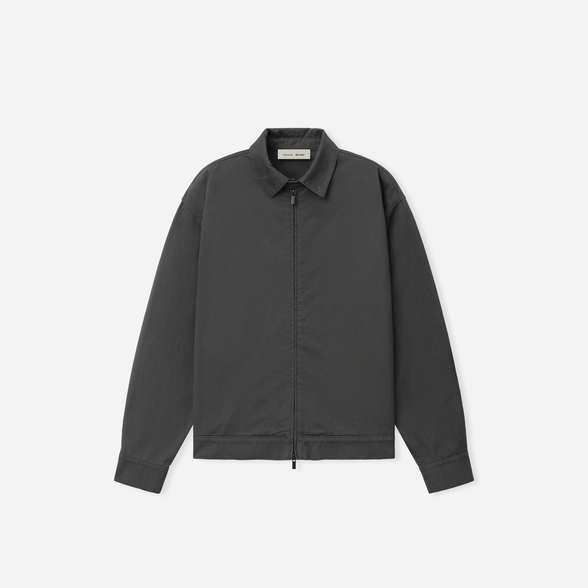 Fear Of God Essentials Cotton Twill Work Jacket Iron Grey