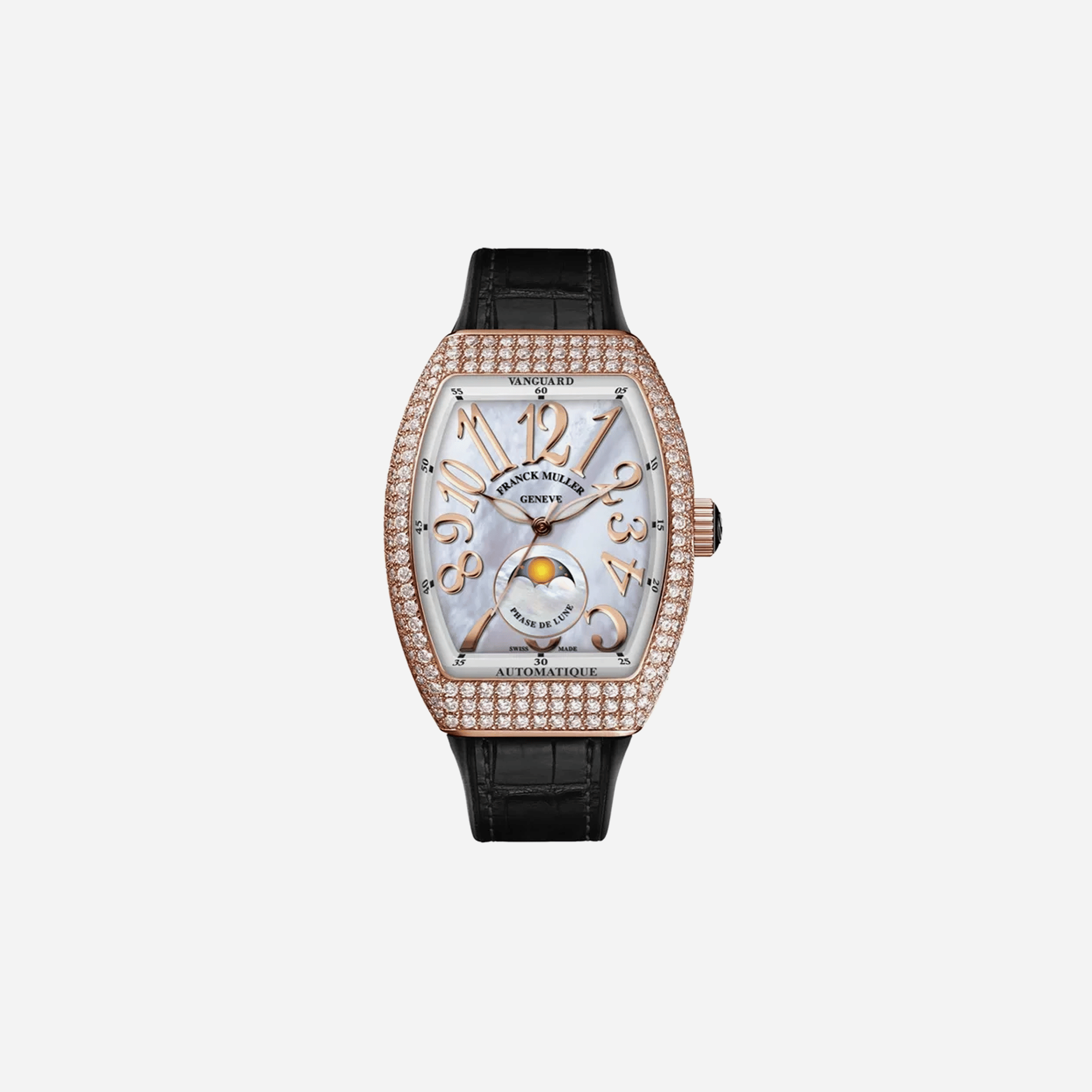 Franck Muller Vanguard Mother of Pearl Dial Leather Strap Watch WMNS - V 32 SC AT FO L REL MOP D (NR)
