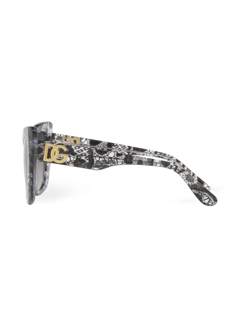 lace-print cat-eye frame sunglasses
