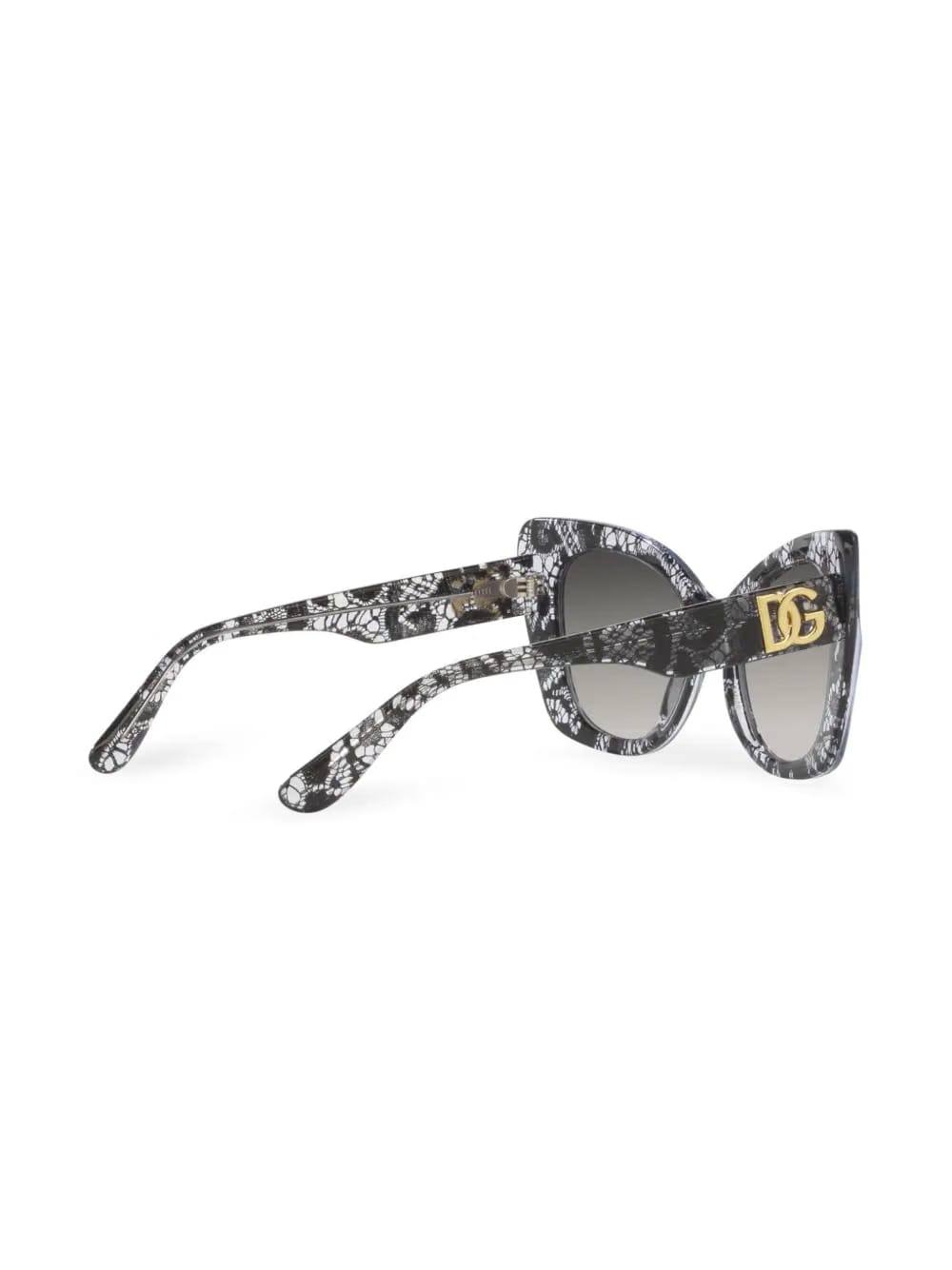 lace-print cat-eye frame sunglasses