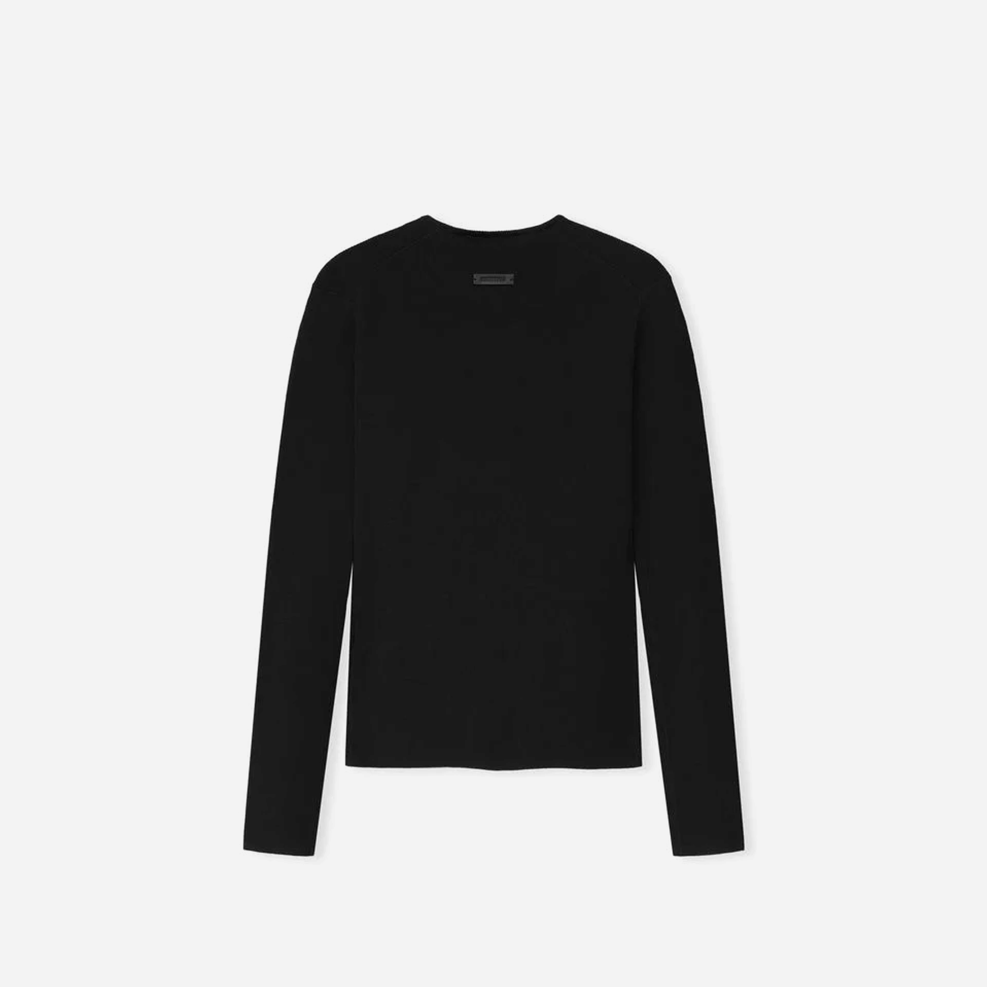 Fear Of God Essentials Rib Long Sleeve Top Vintage Black WMNS