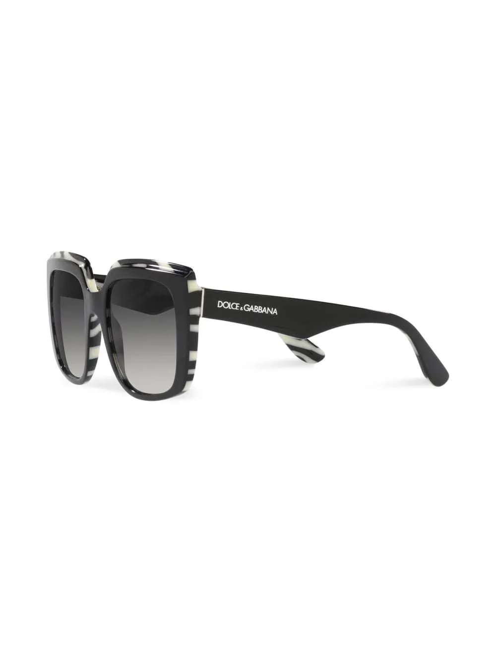 zebra-print detail sunglasses