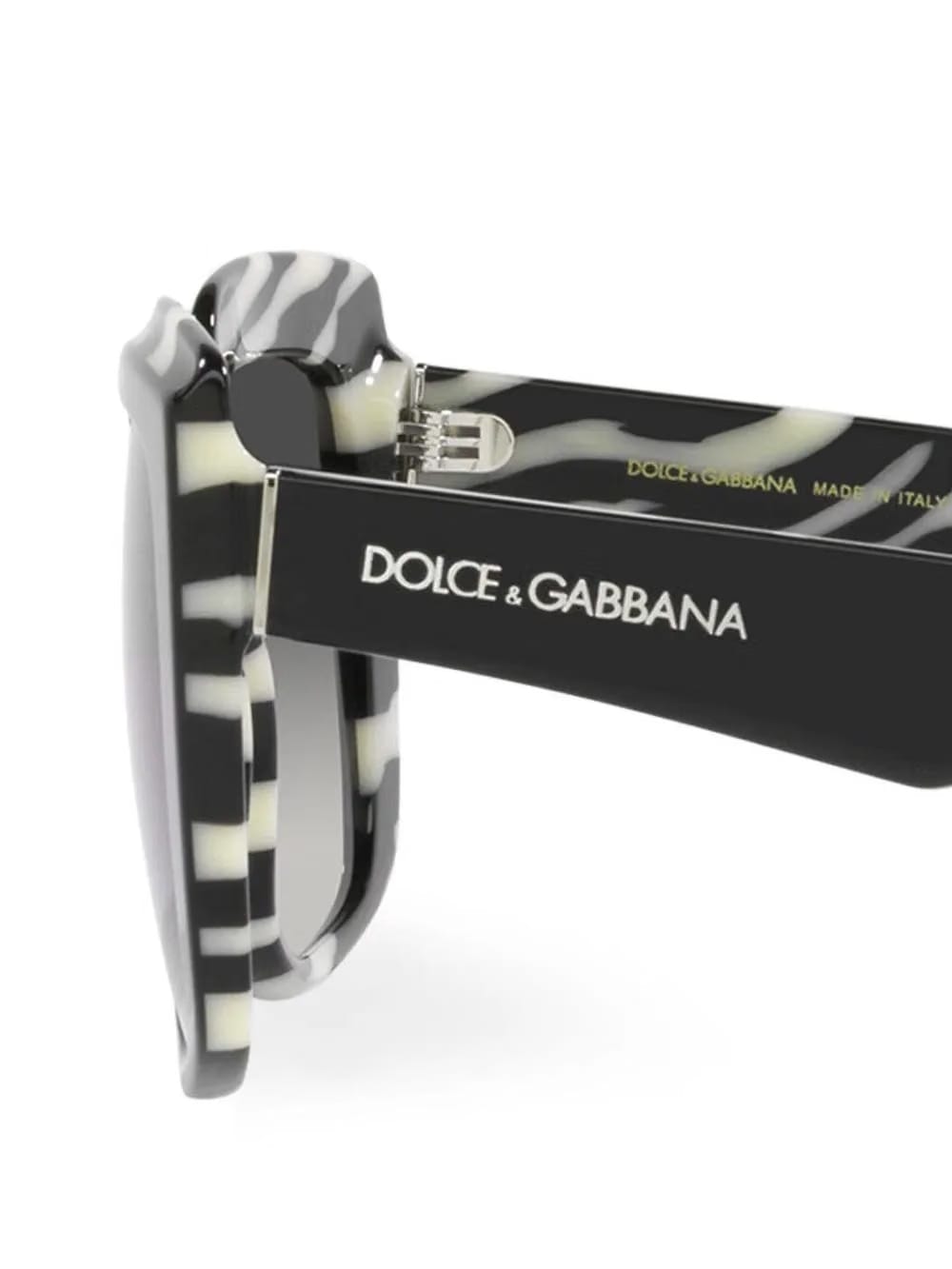zebra-print detail sunglasses