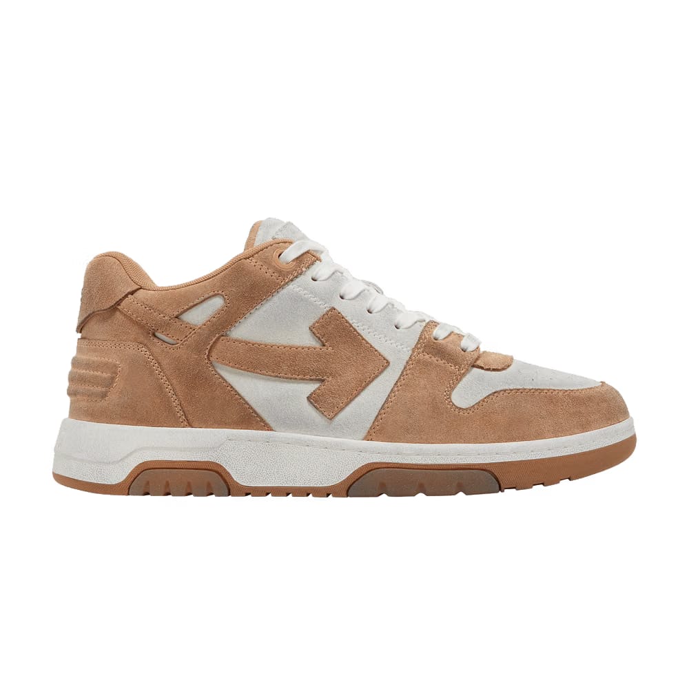 OFF-WHITE Out Of Office OOO Low Tops Distressed Brown White