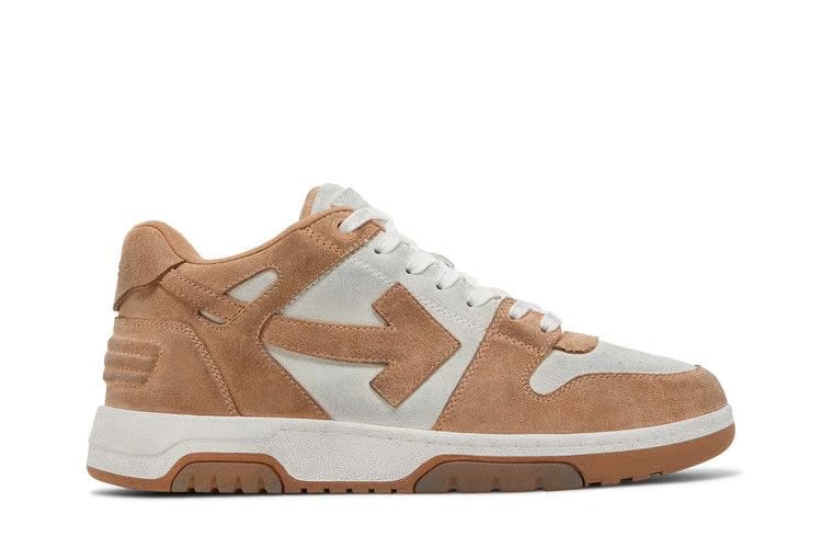 OFF-WHITE Out Of Office OOO Low Tops Distressed Brown White
