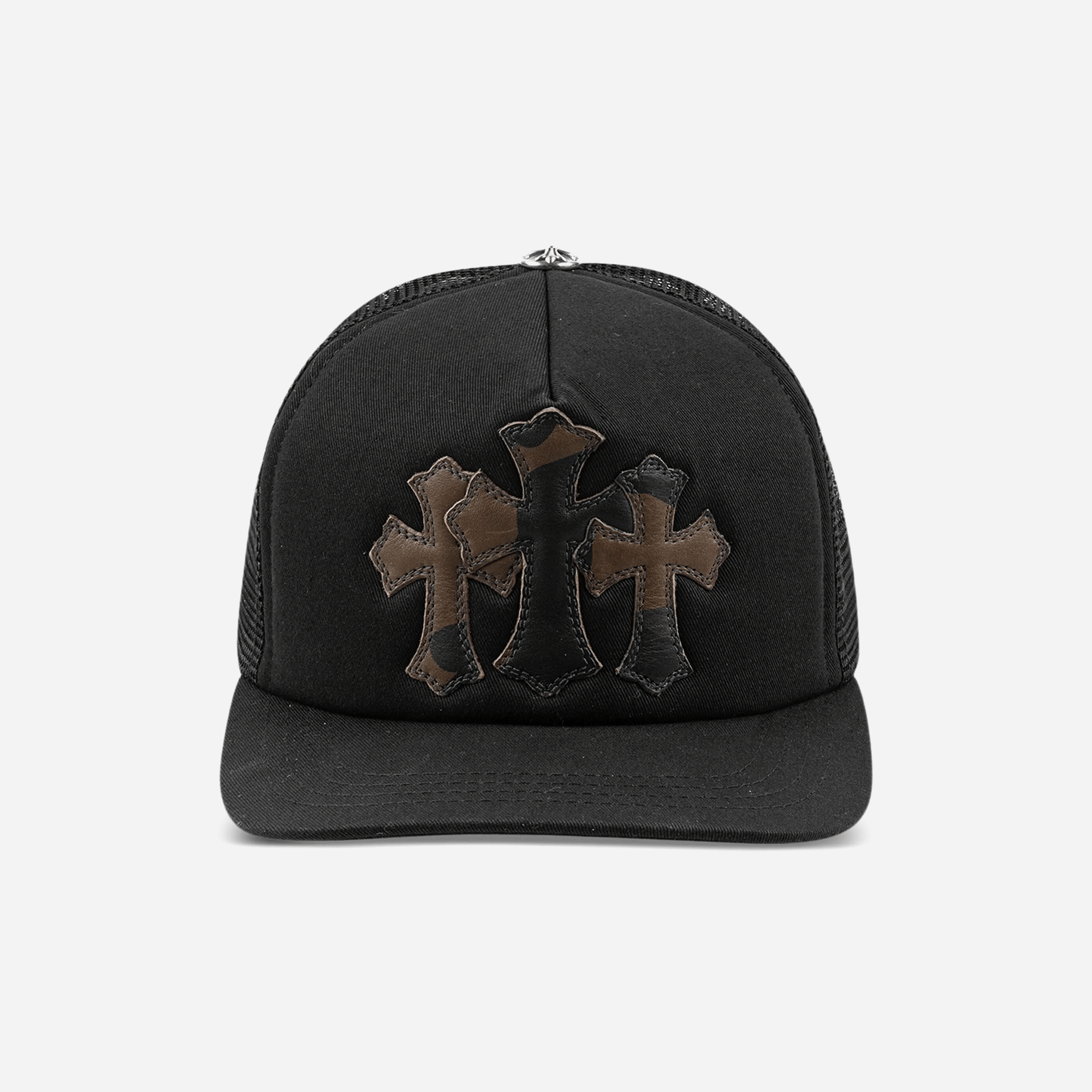 Chrome Hearts Cemetery Trucker Hat Camo Black
