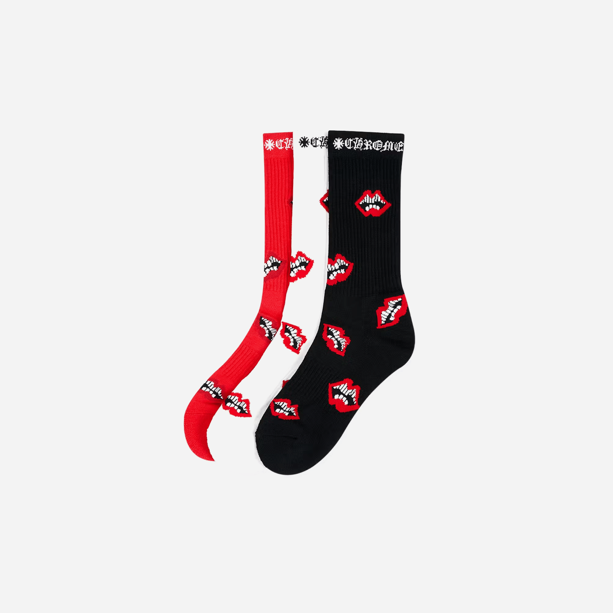 Chrome Hearts 3-Pack Chomper Socks Multicolor