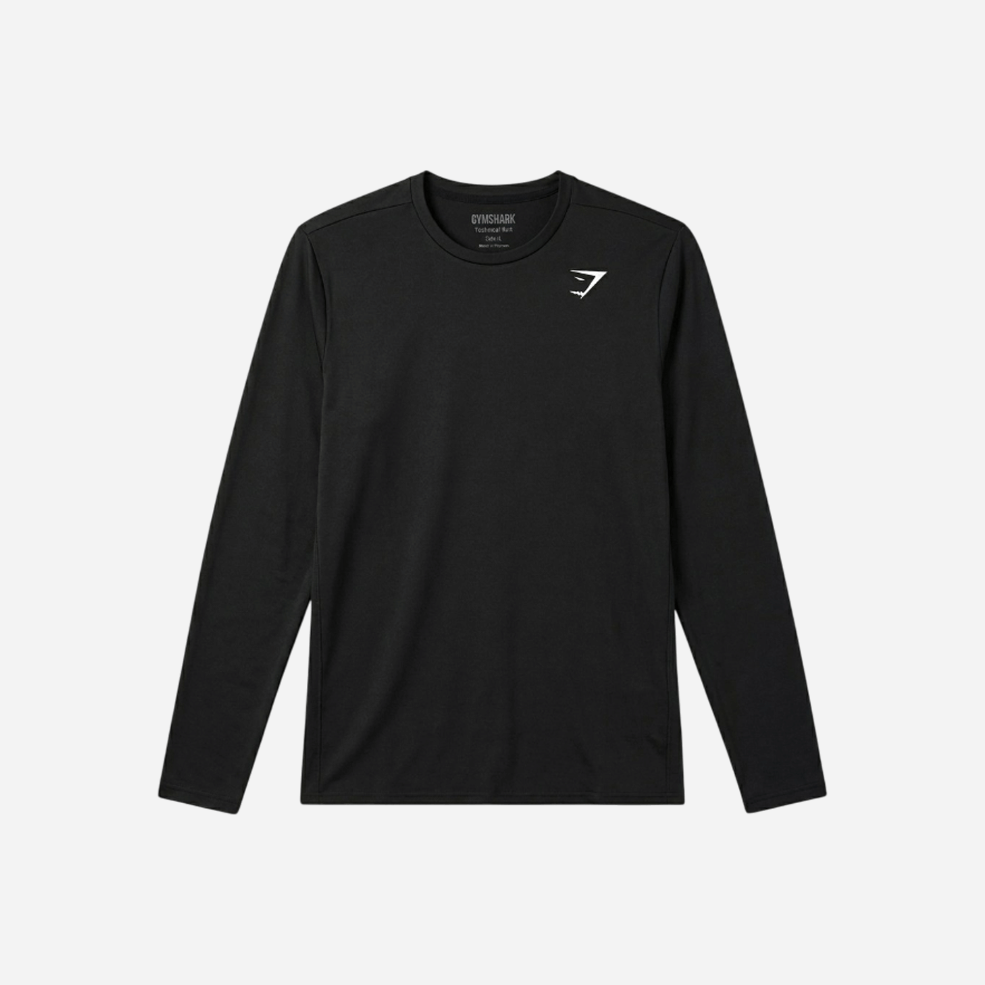 Gymshark Arrival Long Sleeve T-Shirt Black Slim Fit
