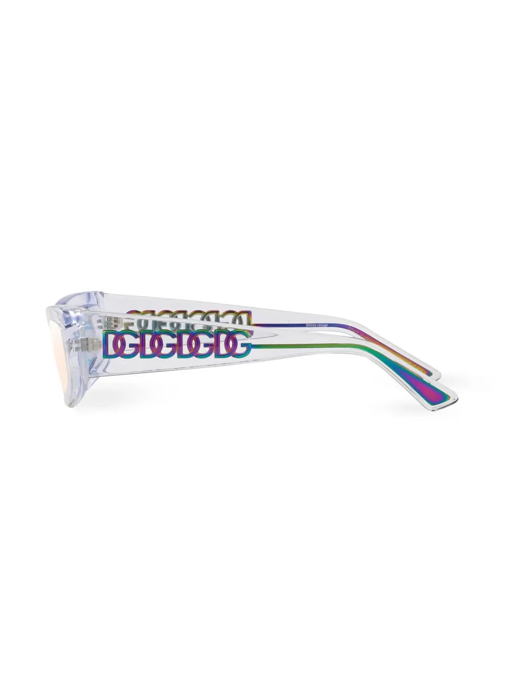 transparent rectangle-frame sunglasses
