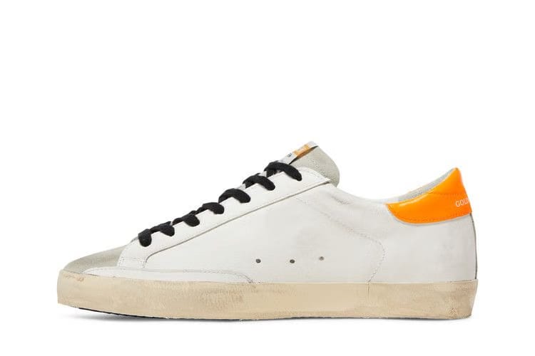 Golden Goose Superstar White Orange Fluo