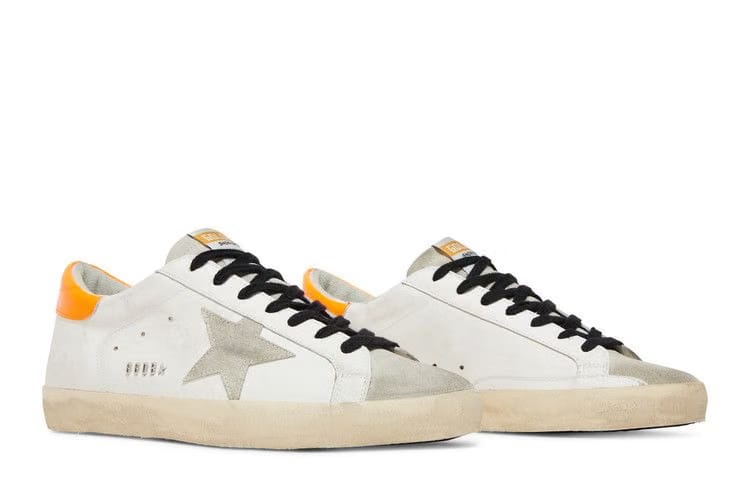 Golden Goose Superstar White Orange Fluo