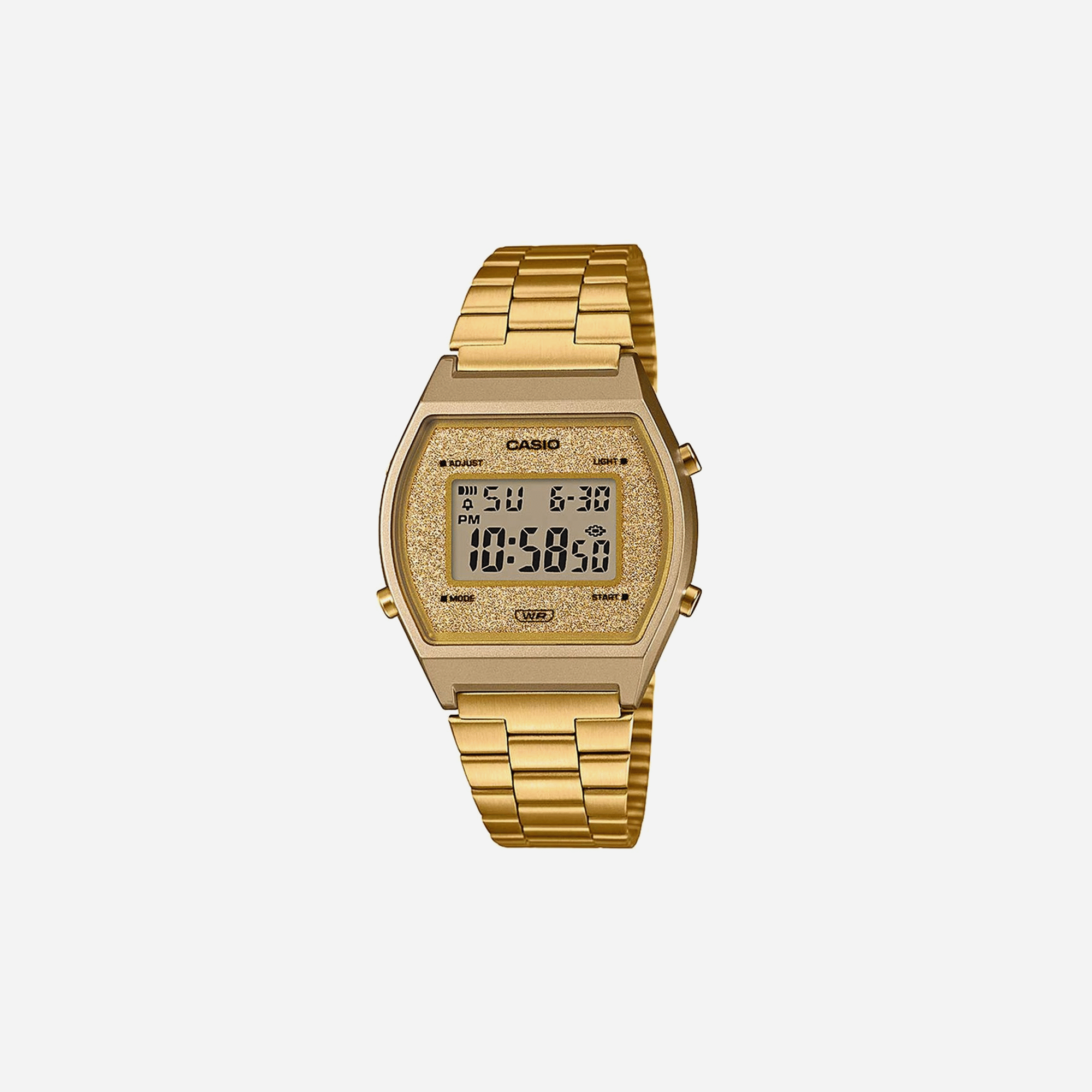Casio Vintage B640WGG-9DF Quartz Gold Dial Digital Stainless Steel Watch