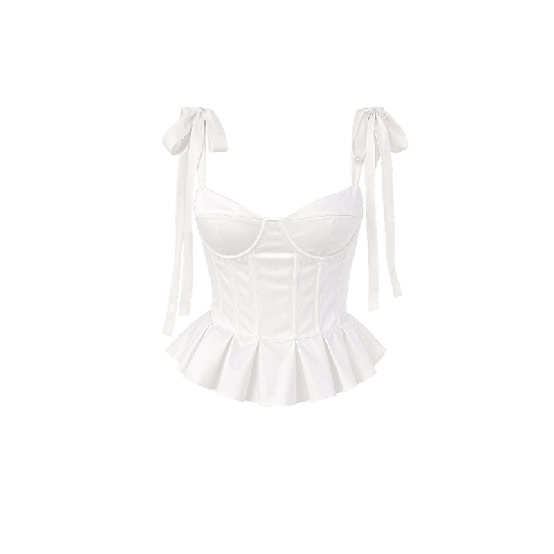 Elara Voss Noelle Bow Corset Top