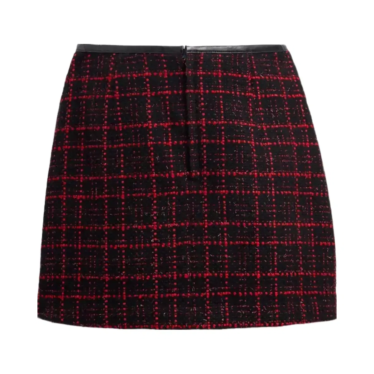 Coach Sculpted C Tweed Skirt in Red Black