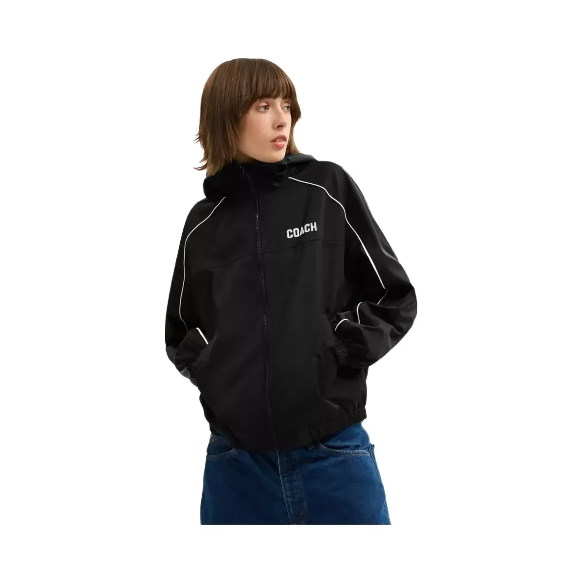 Coach Windbreaker In Recycled Polyester in Black