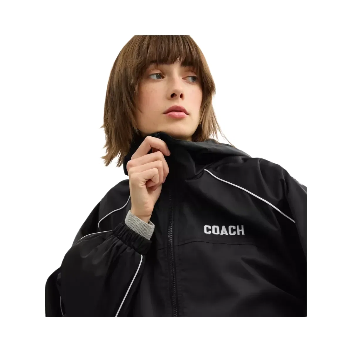 Coach Windbreaker In Recycled Polyester in Black