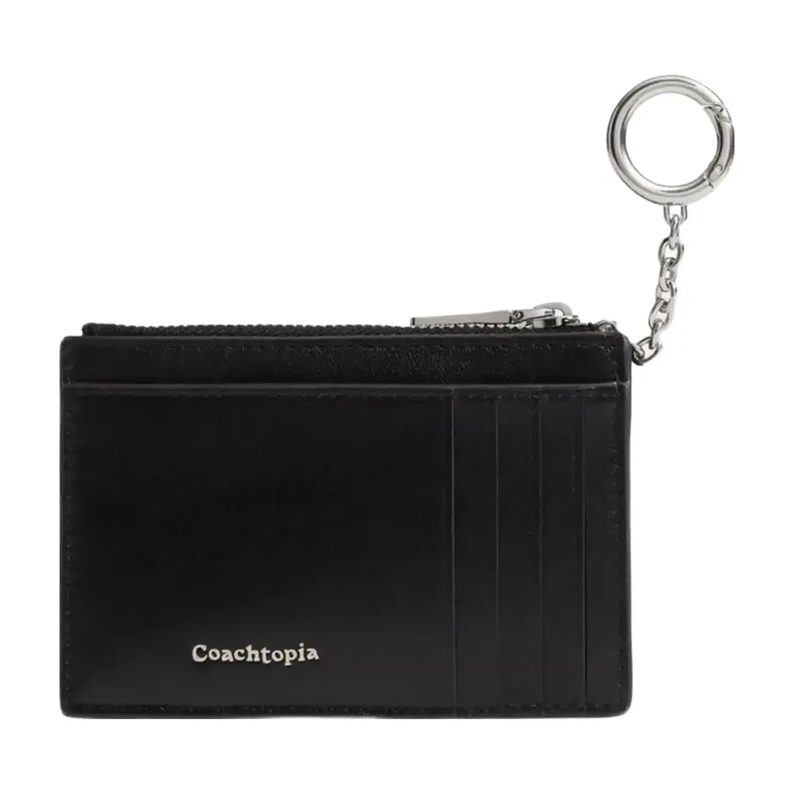 Coach Alter/Ego Zip Card Case With Key Ring in Black