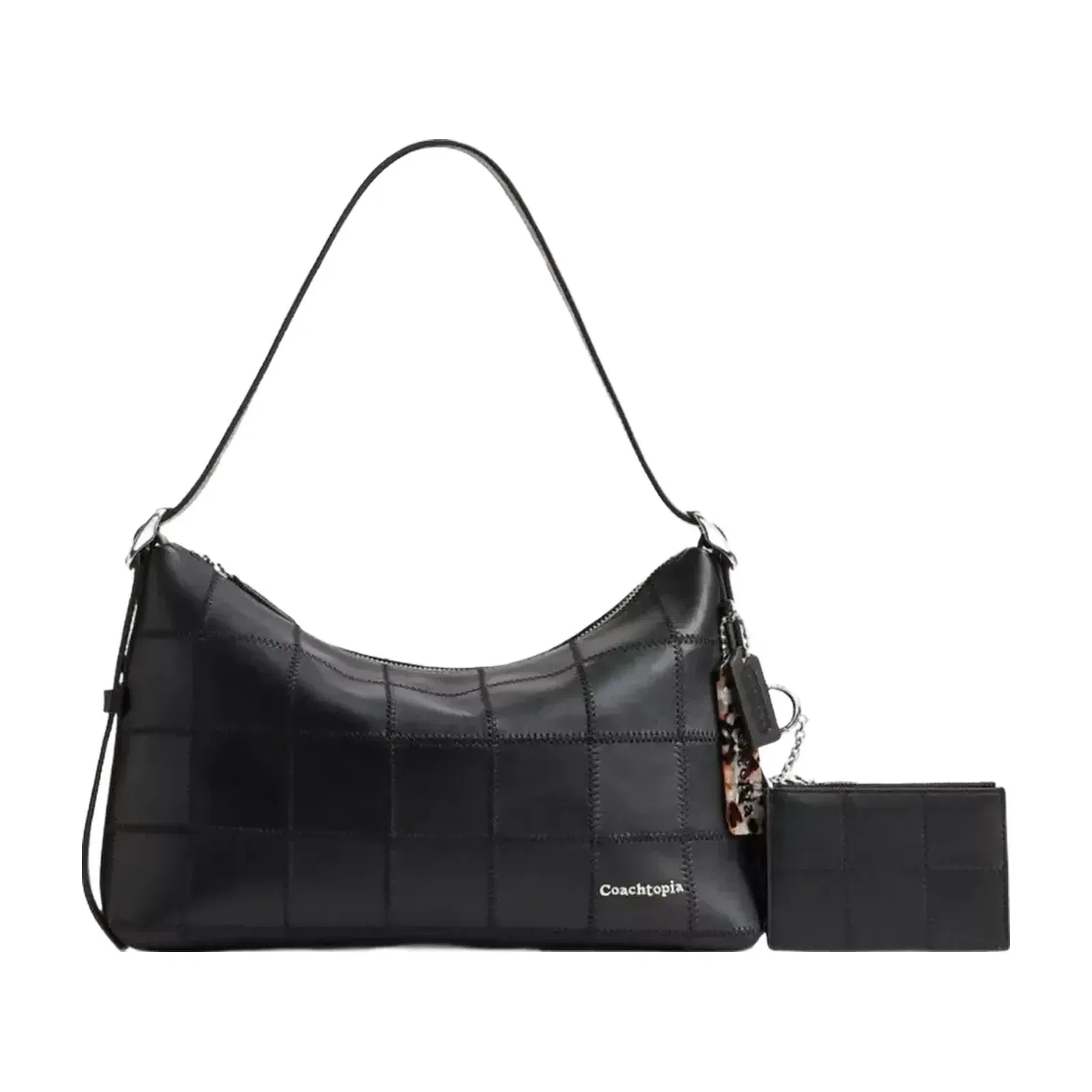 Coach Alter/Ego Zip Card Case With Key Ring in Black