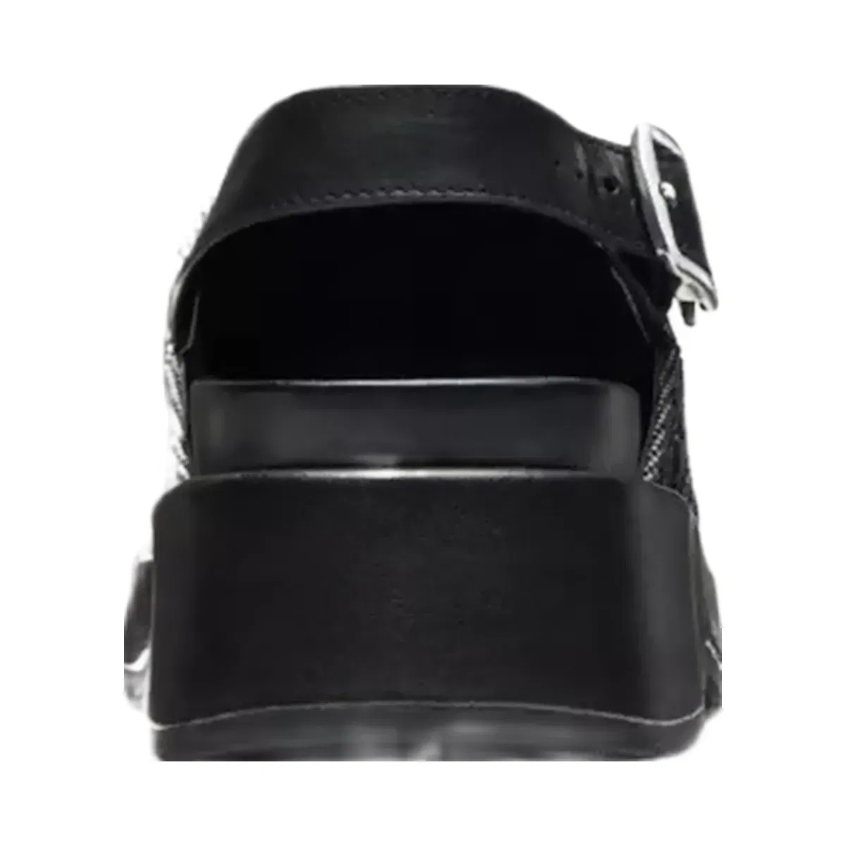 Coach Sculpted C Platform Clog In Crystal Signature Jacquard in Black