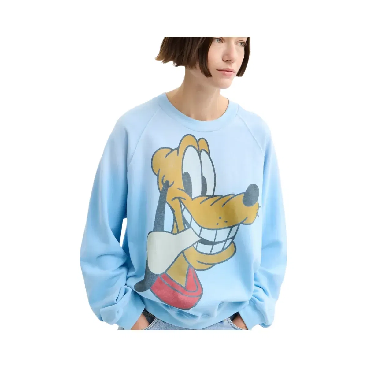 Coach Disney X Coach Pluto Crewneck Sweatshirt in Baby Blue