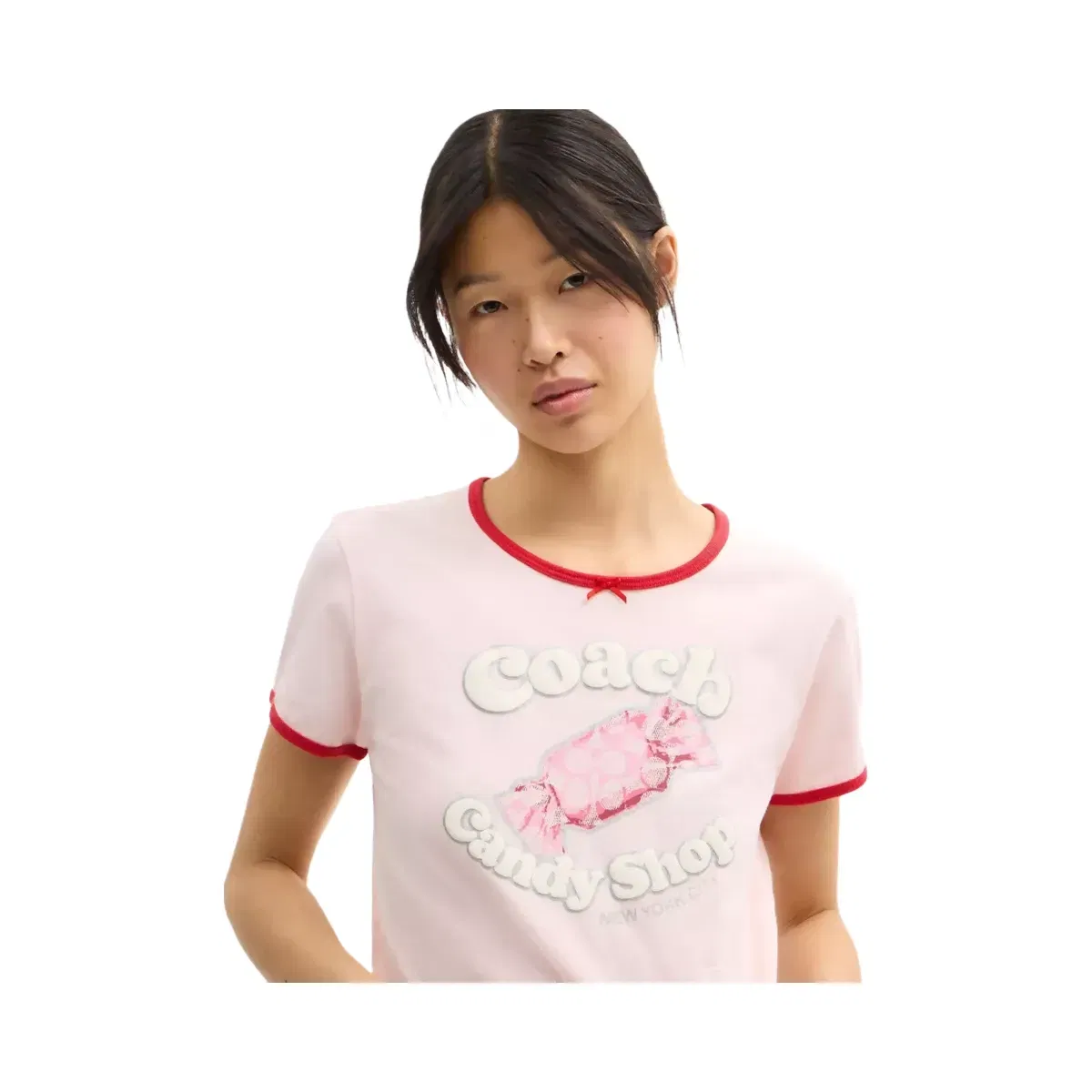 Coach Candy Shop Scoop Neck T-Shirt in Pink Multi