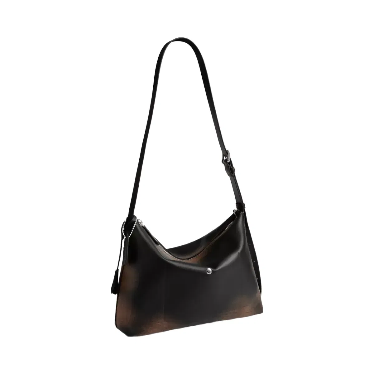 Coach Mott Messenger Bag 33 In Loved Leather in Black Light Tan