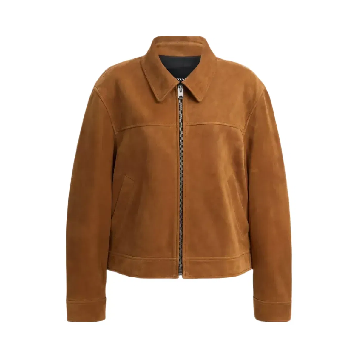 Coach Suede Jacket in Sepia