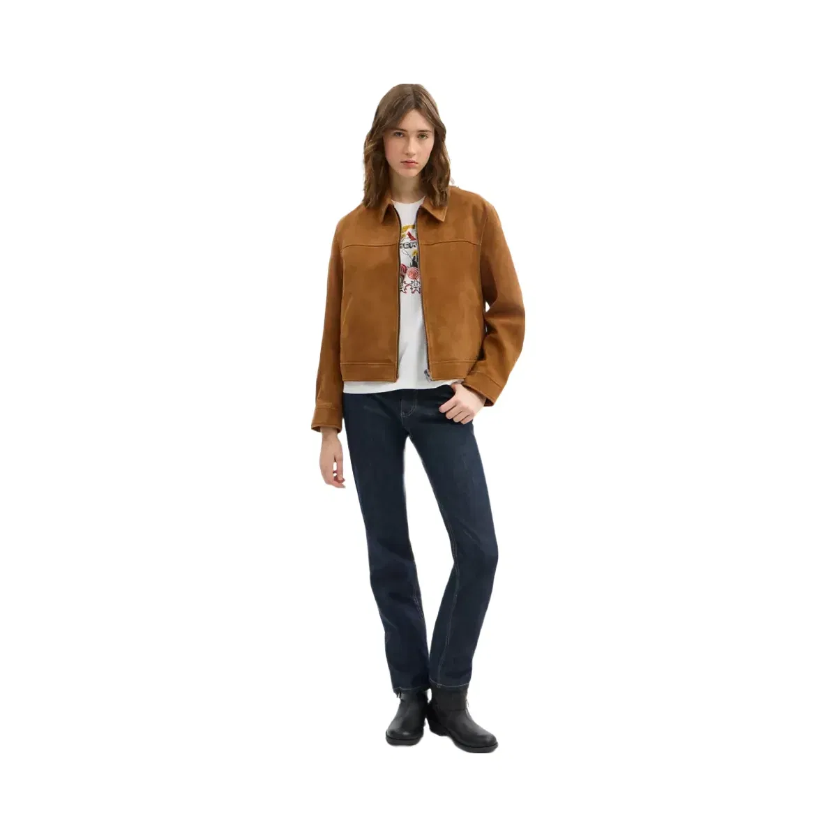 Coach Suede Jacket in Sepia