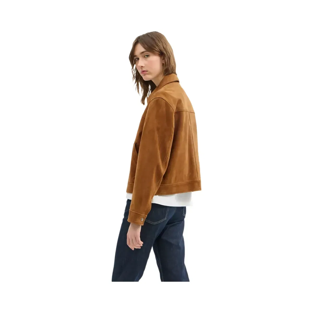 Coach Suede Jacket in Sepia