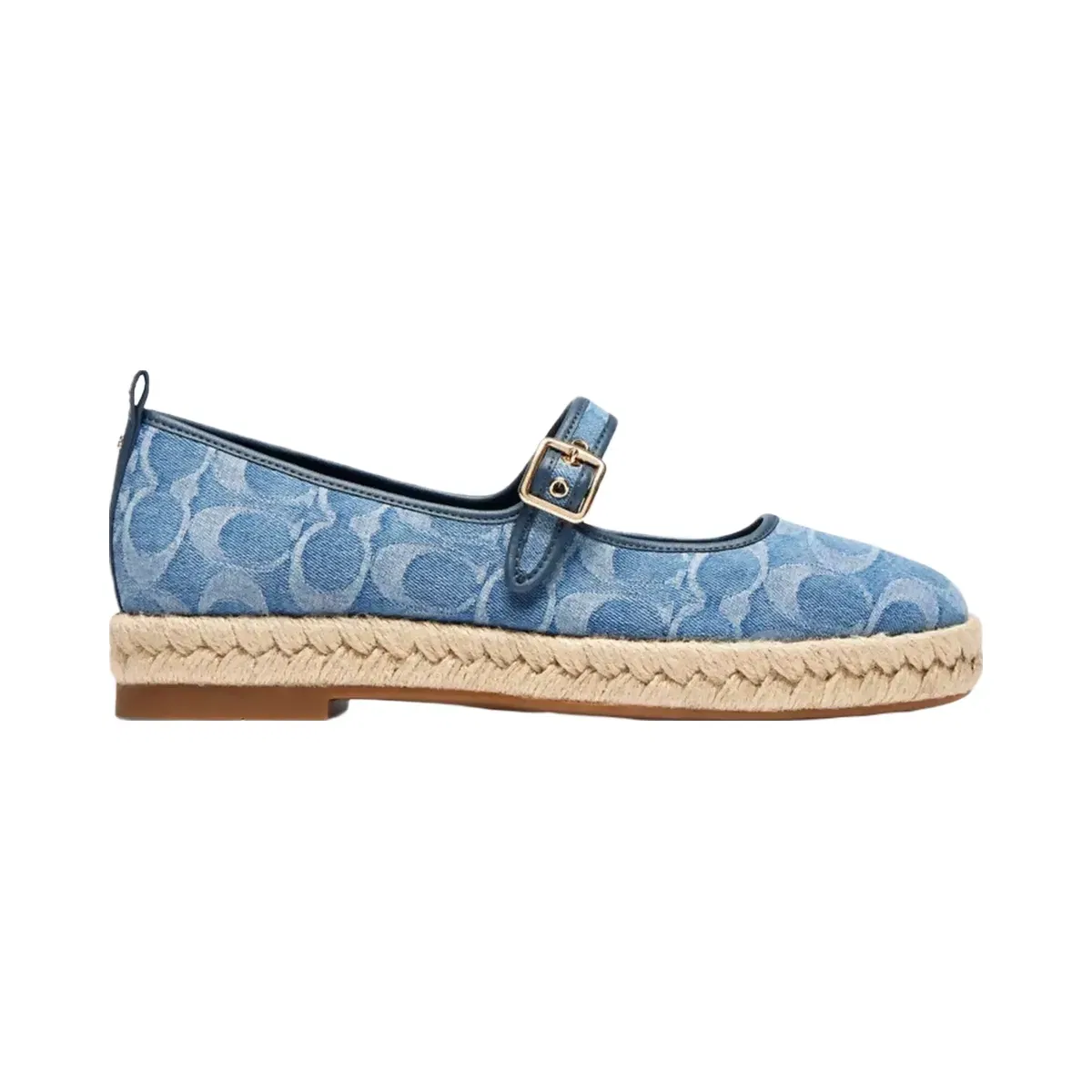 Coach Mary Jane Espadrille In Signature Denim in Indigo