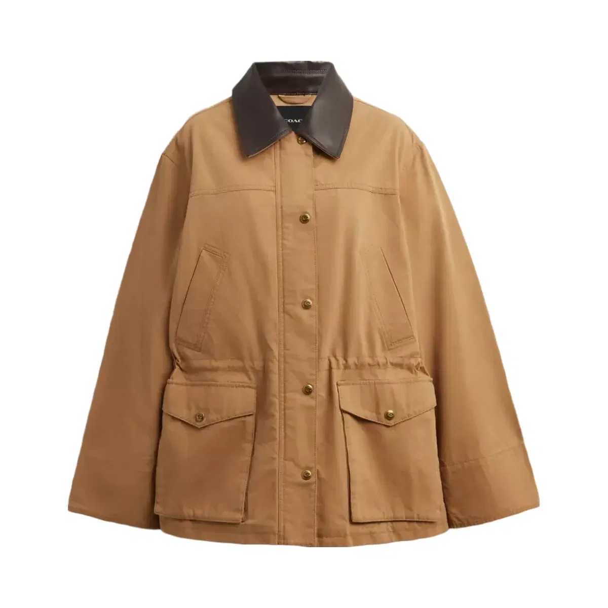 Coach Barn Jacket In Organic Cotton in Khaki