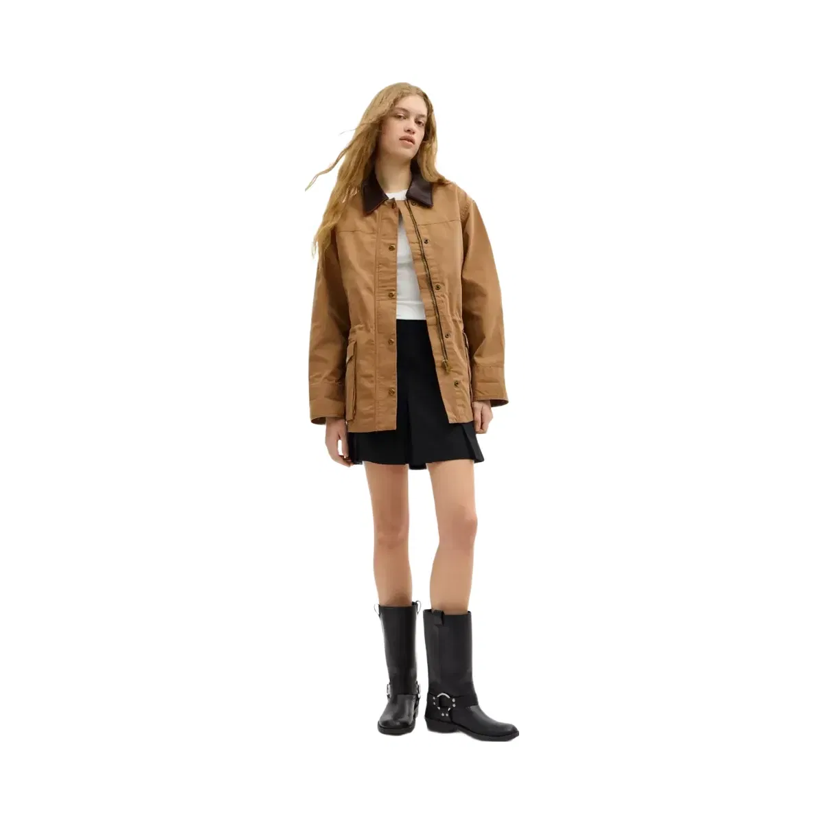 Coach Barn Jacket In Organic Cotton in Khaki
