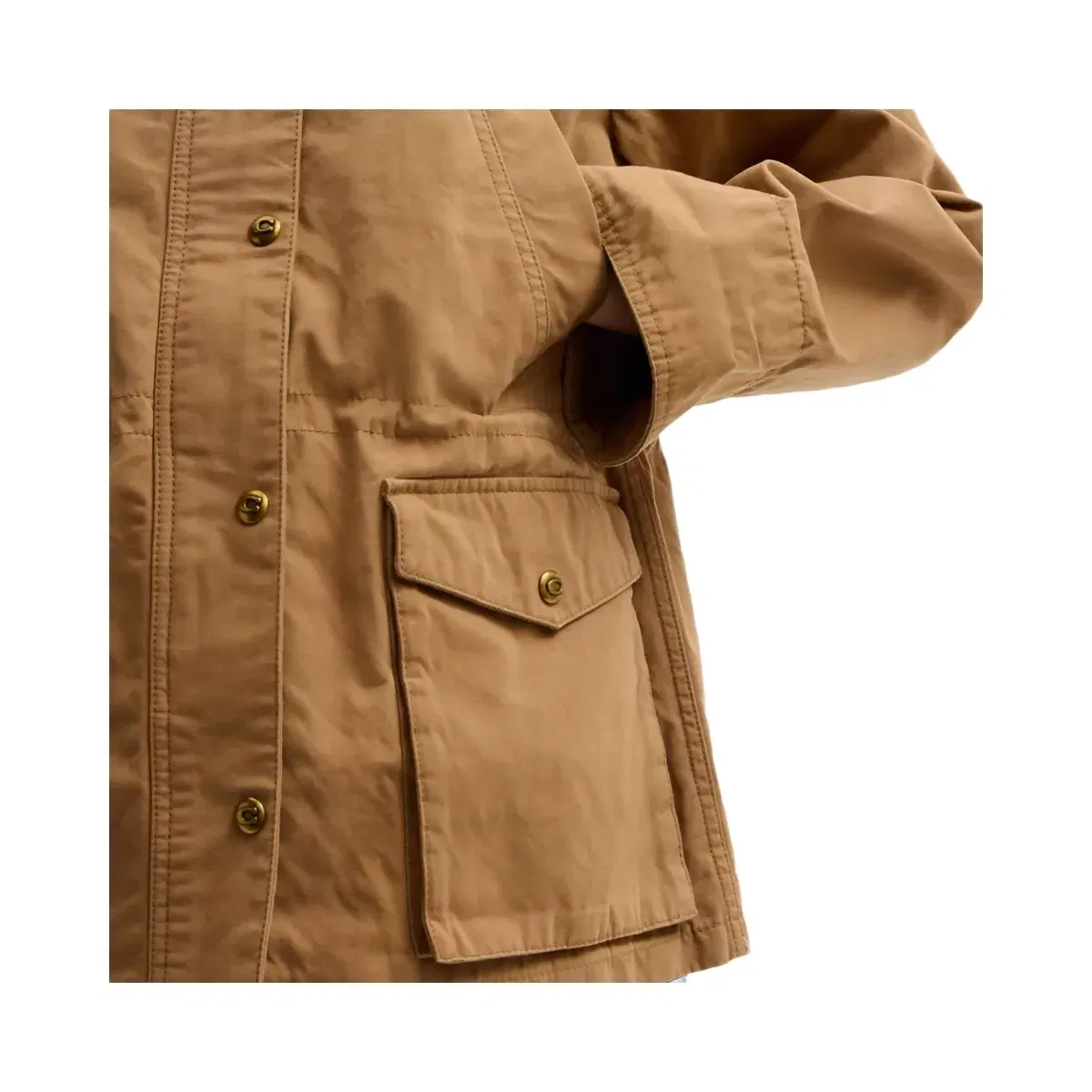 Coach Barn Jacket In Organic Cotton in Khaki