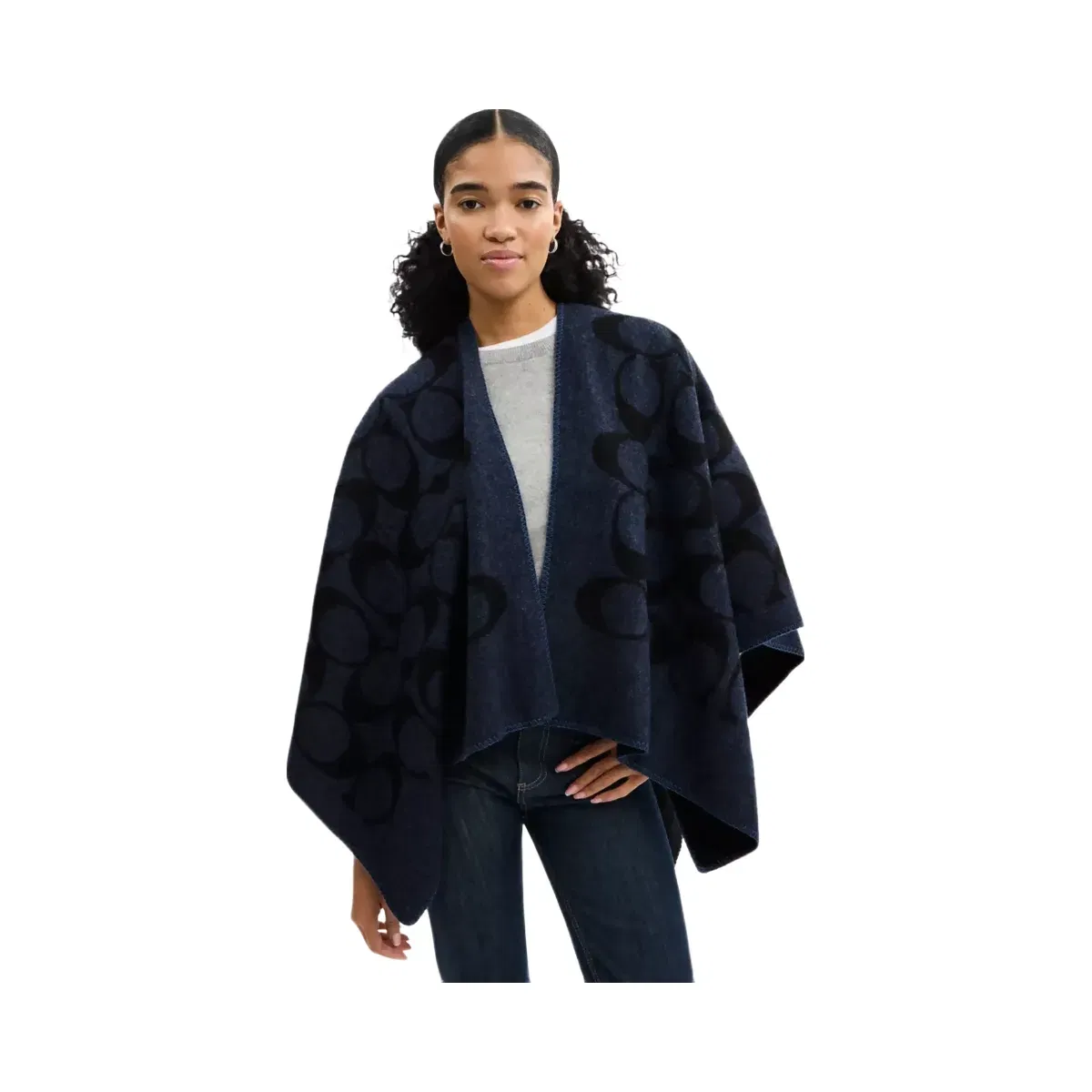 Coach Maxi Signature Cape in Black