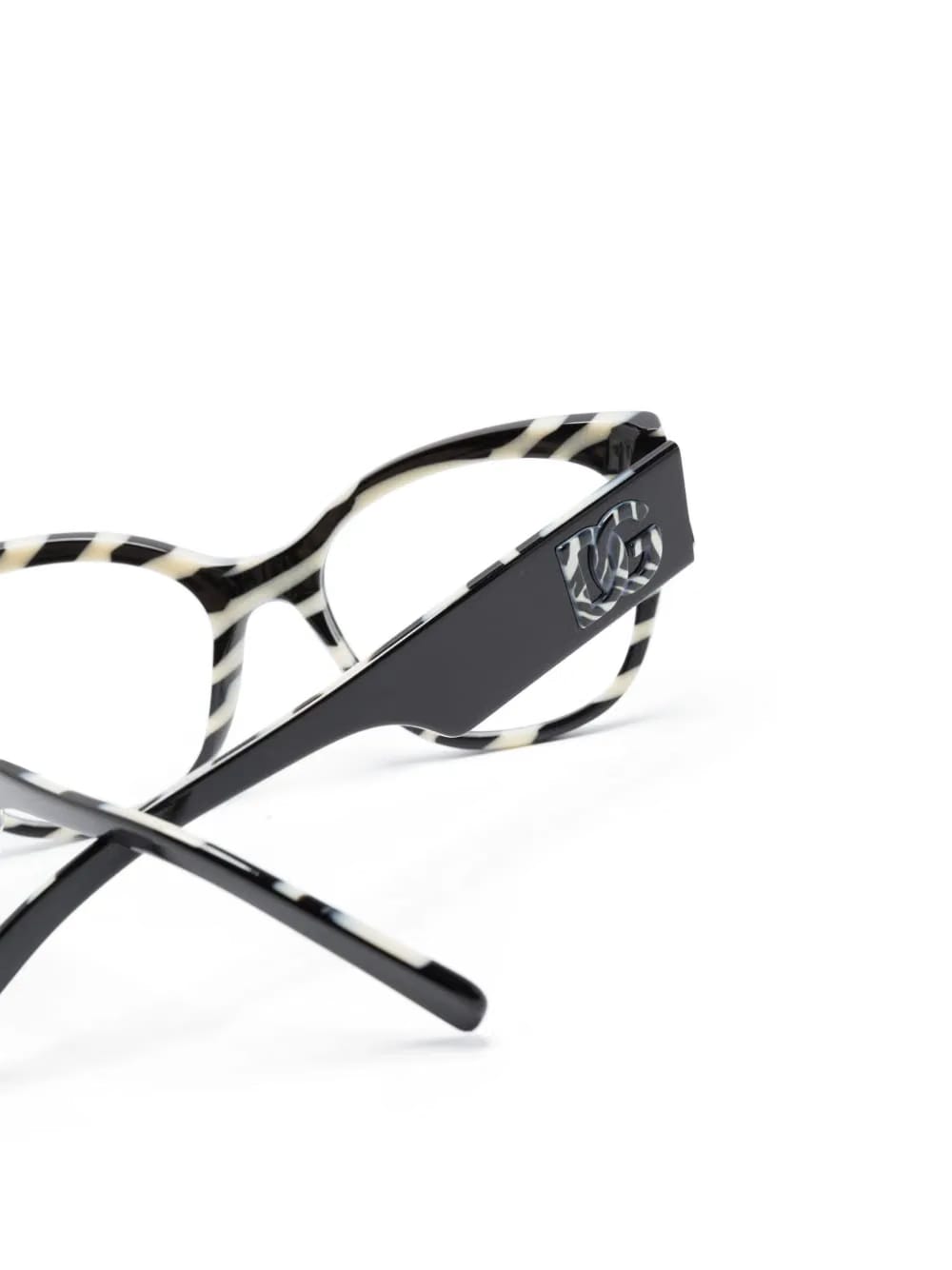 zebra-print butterfly-frame glasses