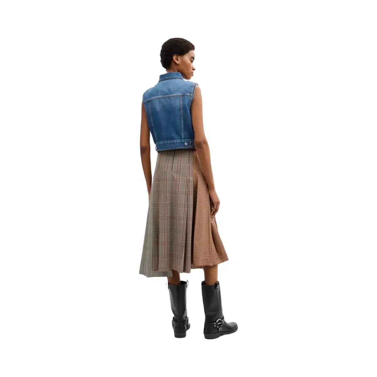 Coach Shrunken Denim Workwear Vest in Blue
