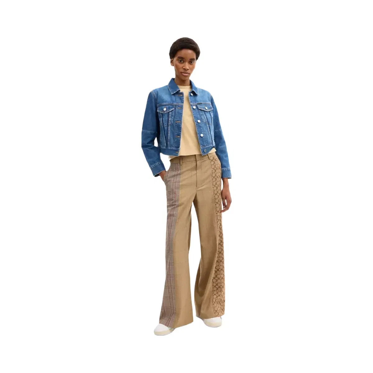Coach Shrunken Denim Workwear Jacket in Blue